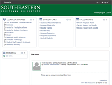 Tablet Screenshot of moodle.selu.edu